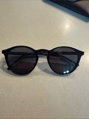Komono Aston Grand Black Round Frame Sunglasses